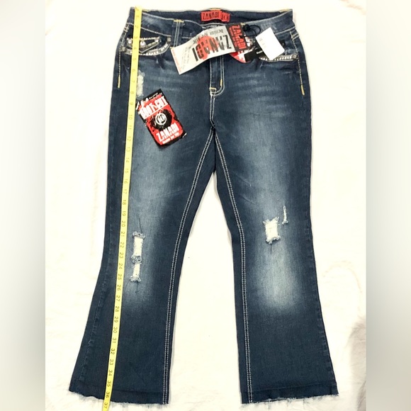 ZANADI women’s embellished boot cut jeans dark wash size 10 NWT - Picture 6 of 15